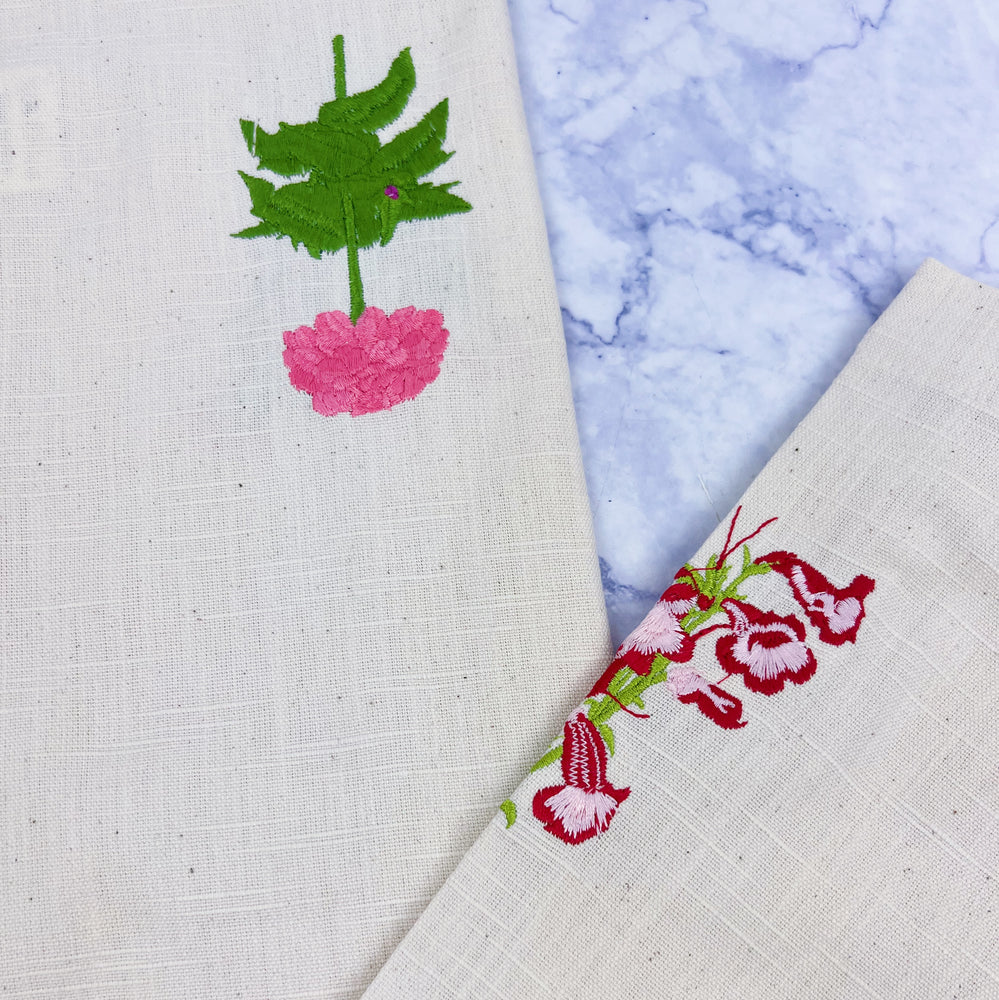 Botanical Embroidered Apron