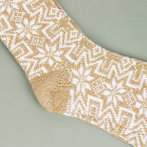 Geometric Gingerbread Socks