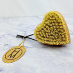 Heart Shaped Wood Sisal Brush