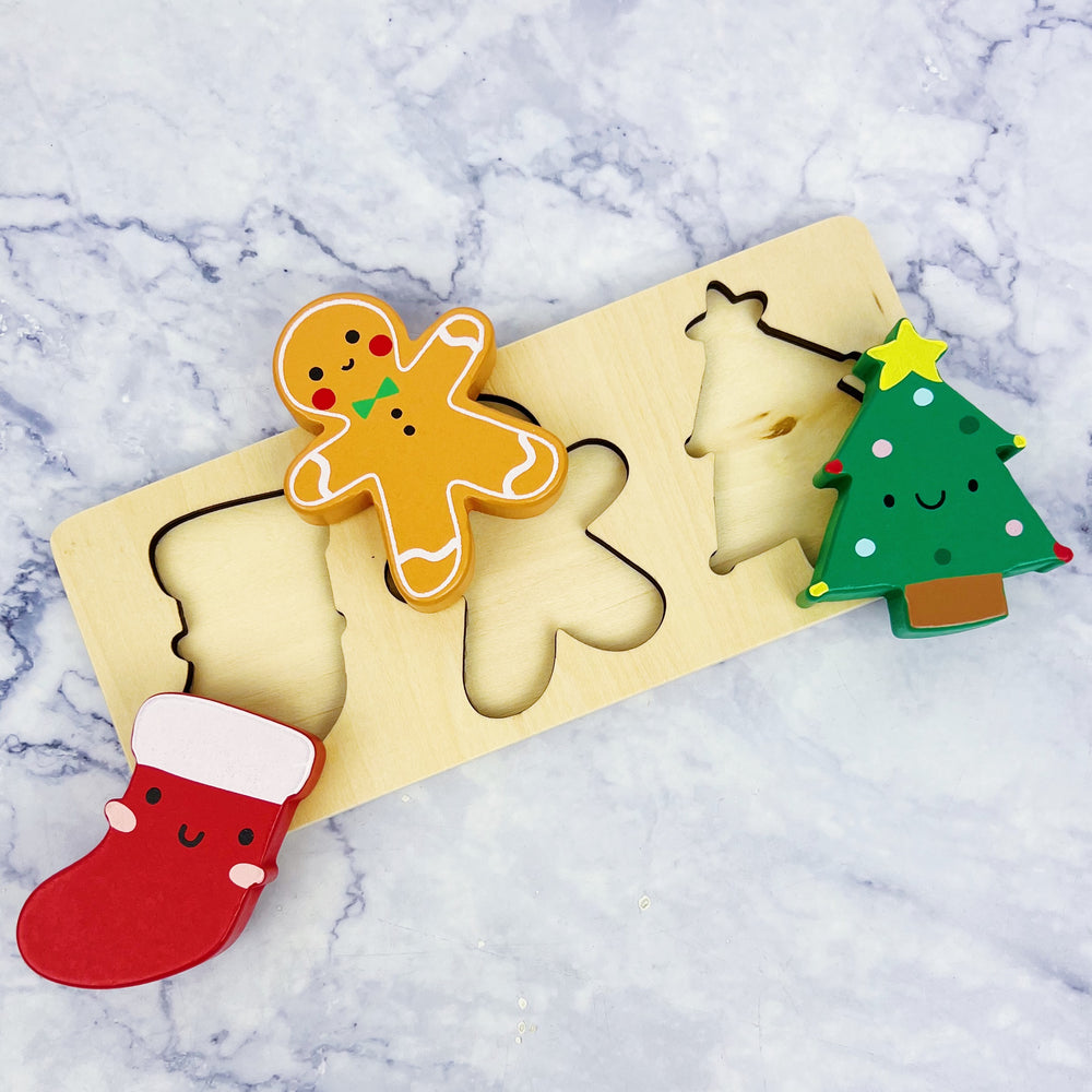 Wooden Holiday Shapes Puzzle