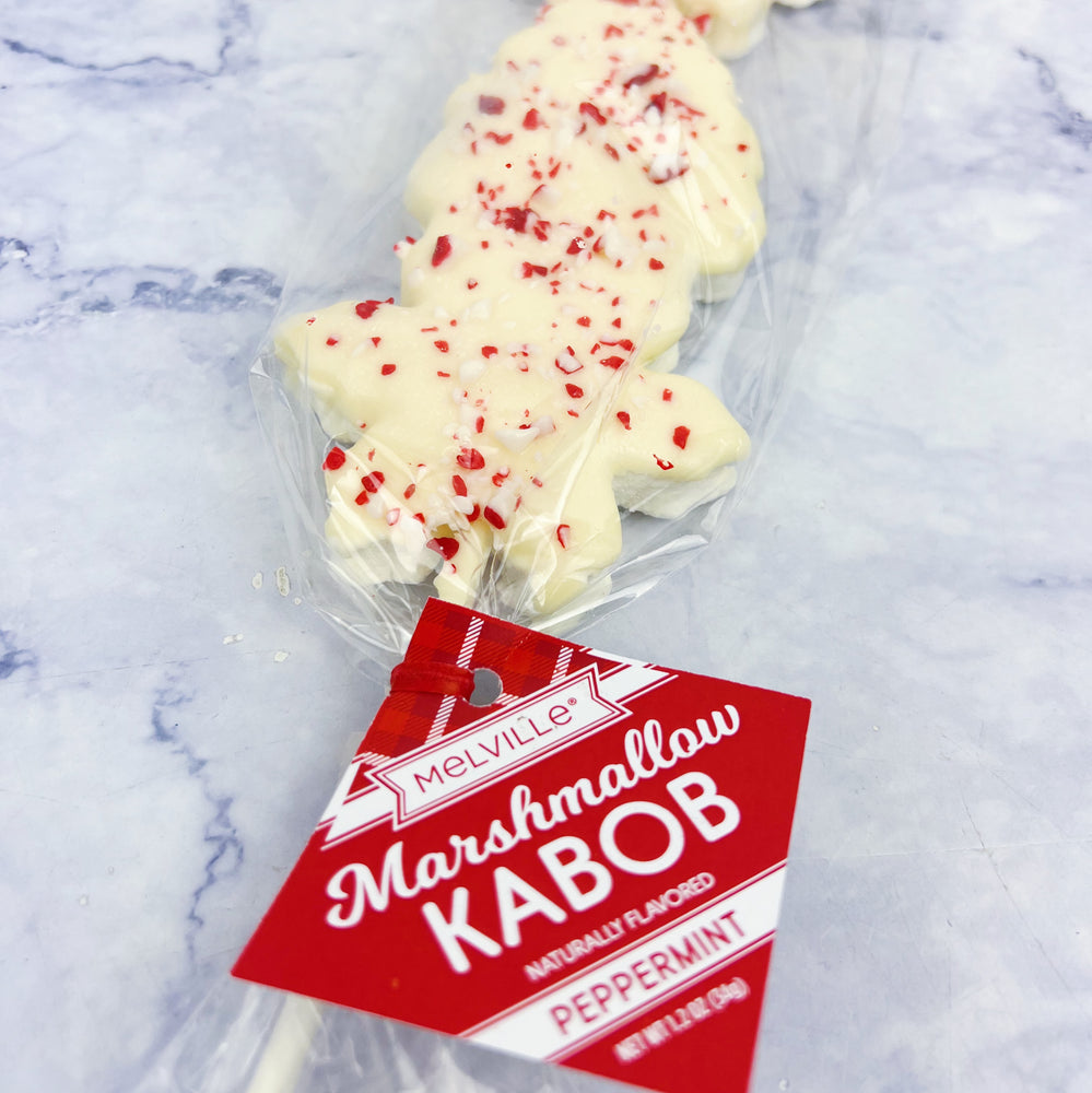 Peppermint Marshmallow Kabob Snowflake and Christmas Trees