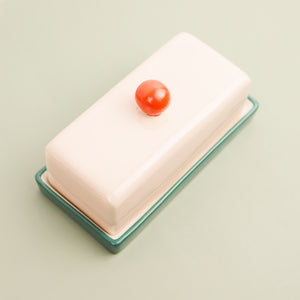 Multicolored Butter Dish