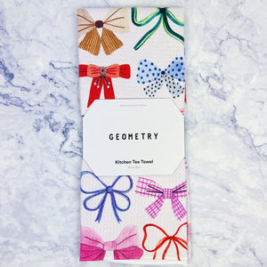 Festive Holiday Geometry Tea Towels