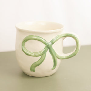 Bow Handle Holiday Mug - Pink