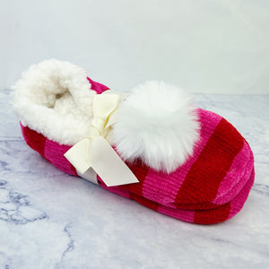 Stripe Pom Slipper Socks