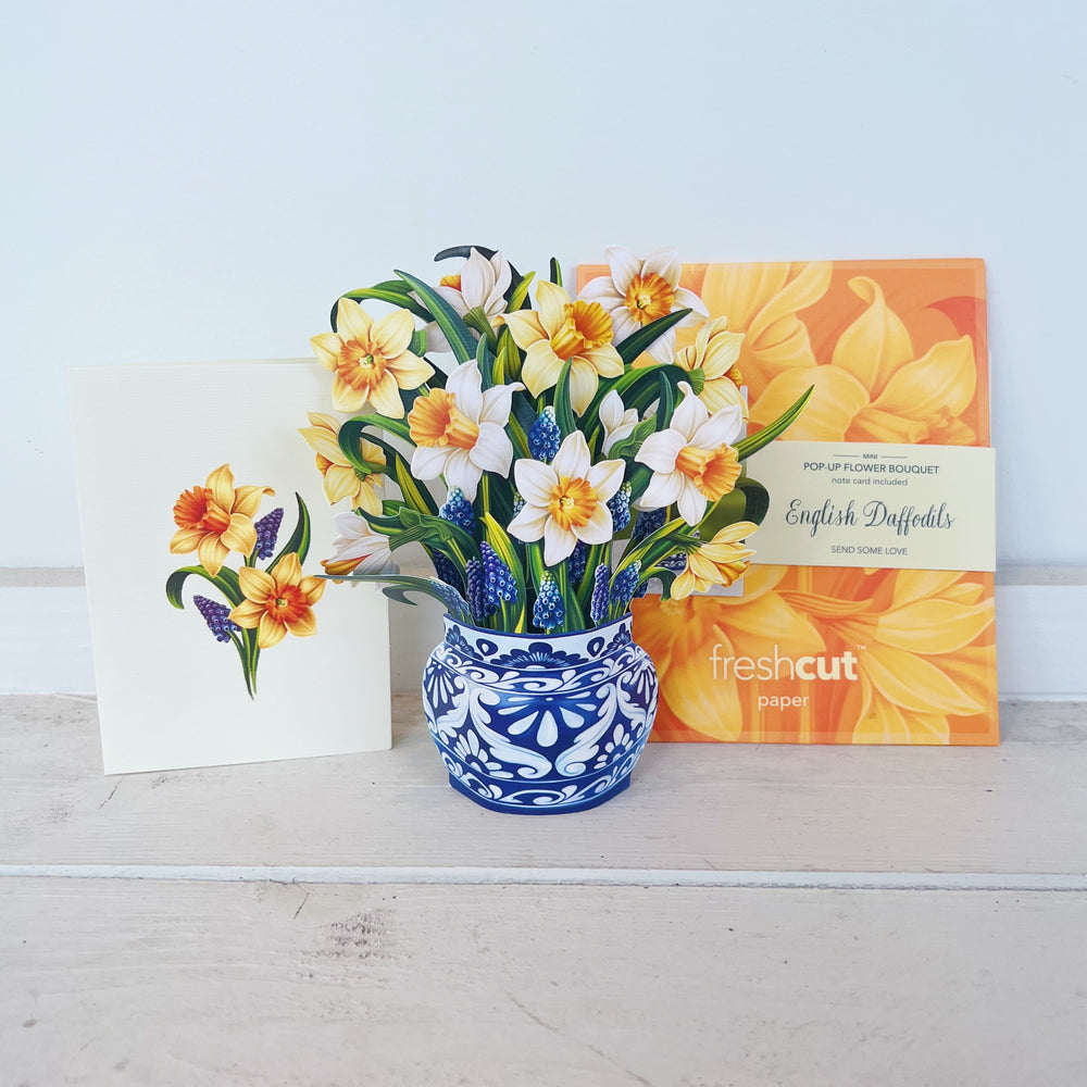 Mini Daffodils Pop-Up Greeting Card Bouquet