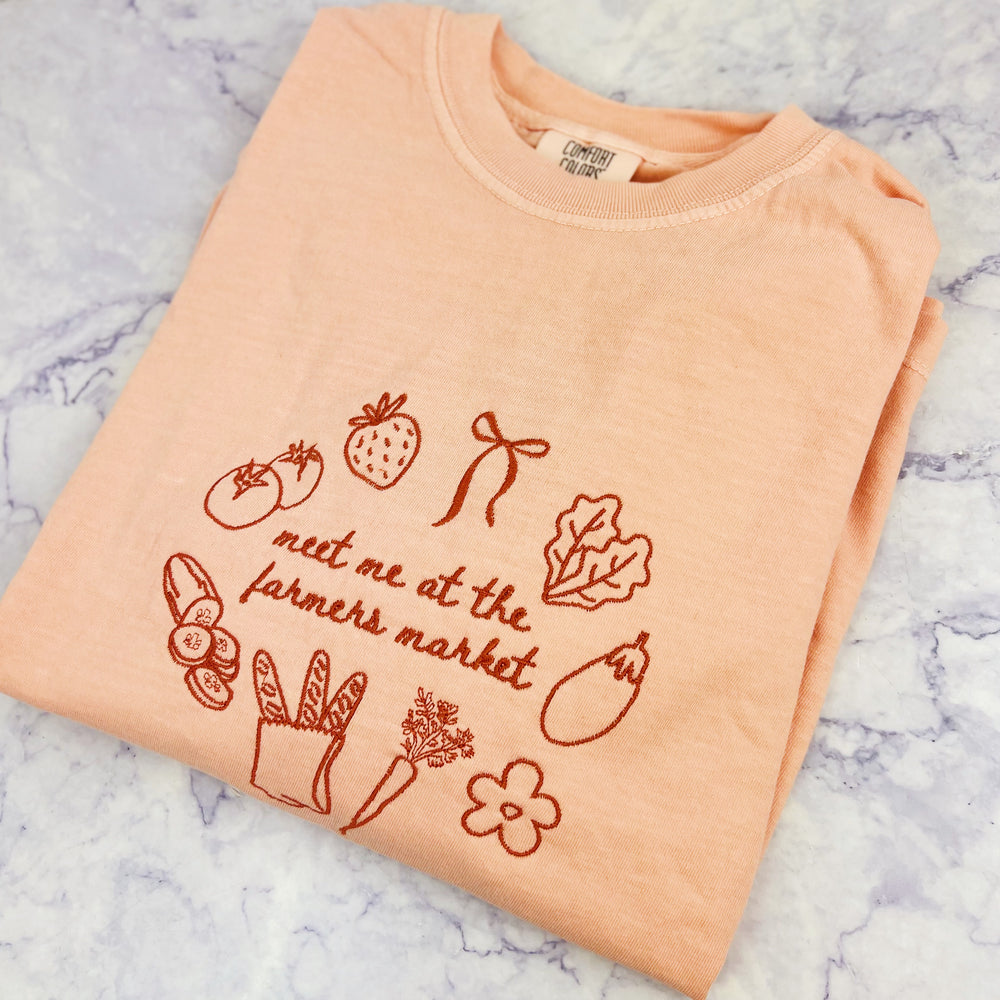 Meet Me At The Farmers' Market Crop Tee