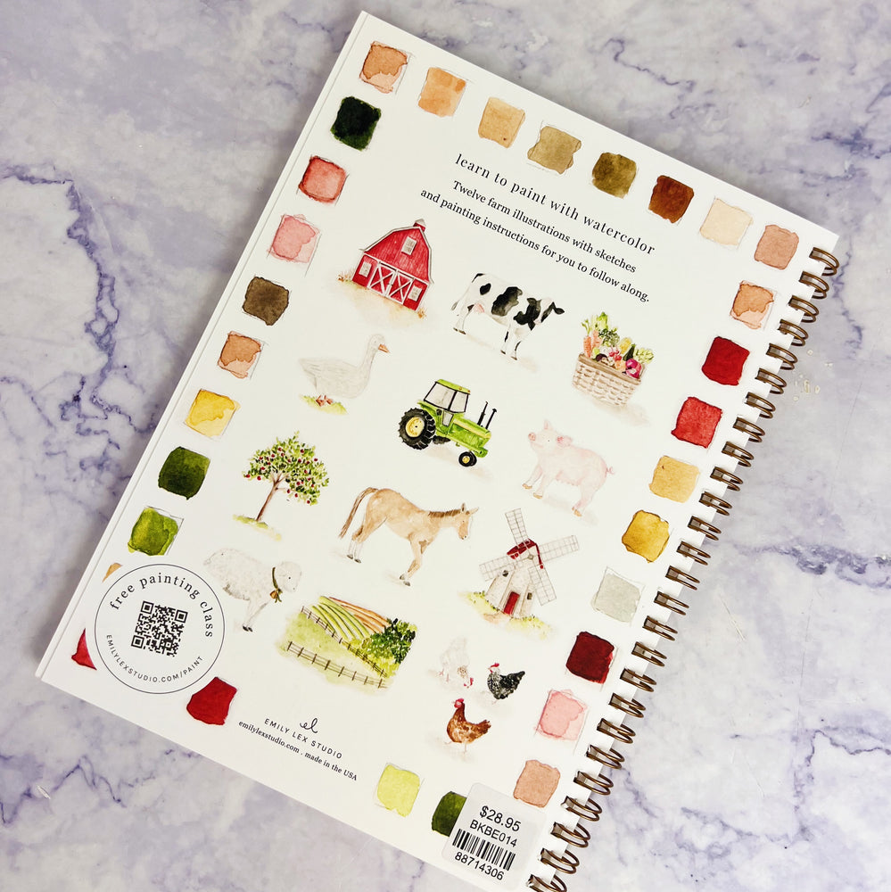 Farm Watercolor Workbook