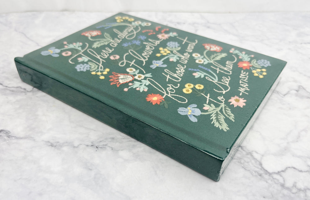 There Are Always Flowers Embroidered Journal