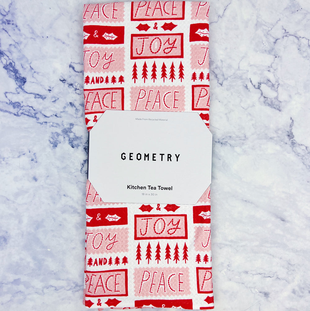 Festive Holiday Geometry Tea Towels