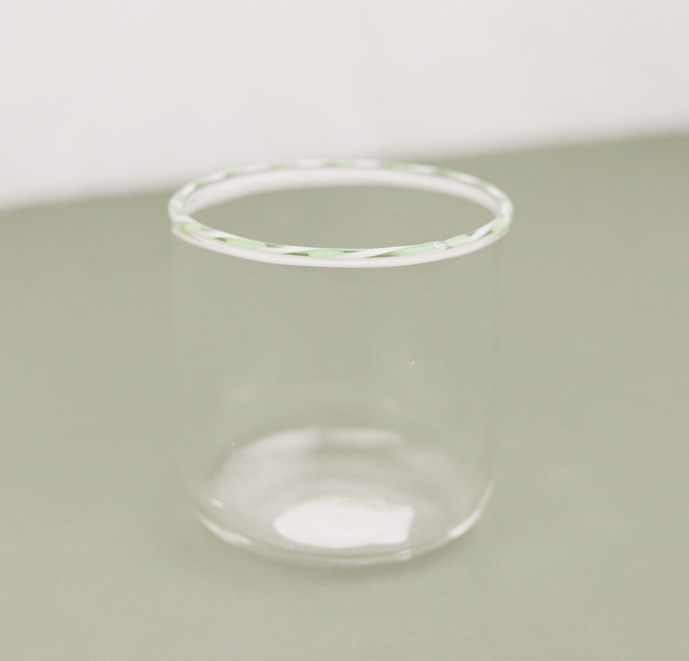 Striped Rim Holiday Glassware