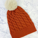 Pumpkin Patch Cable Knit Hat