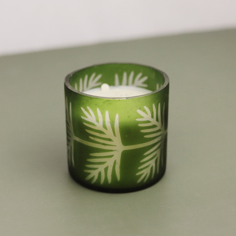 Balsam and Cedar Pine Glass Candle