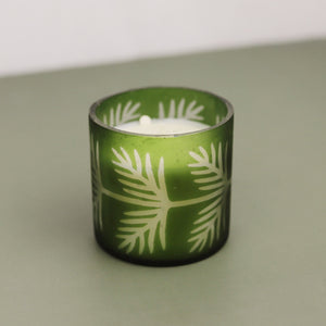Balsam and Cedar Pine Glass Candle