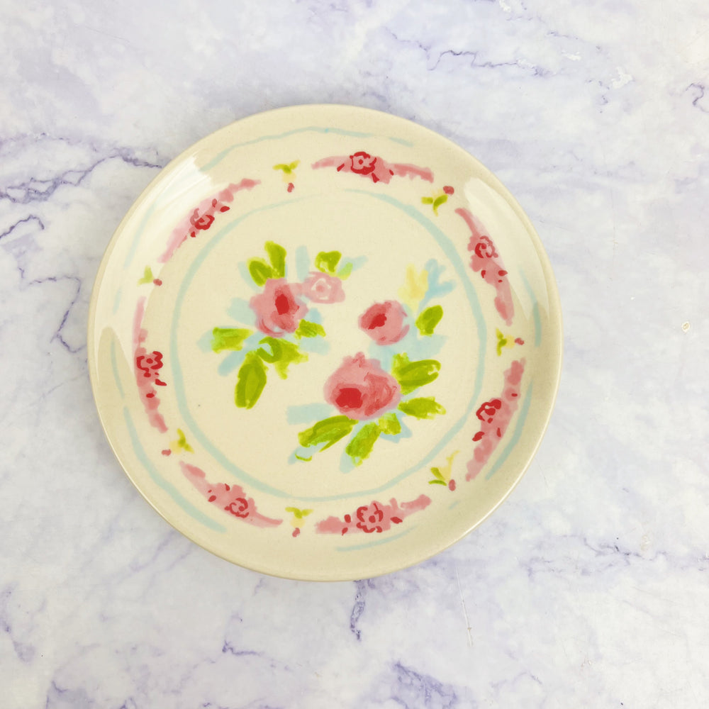 Dainty Floral Plates - Tulip Pink