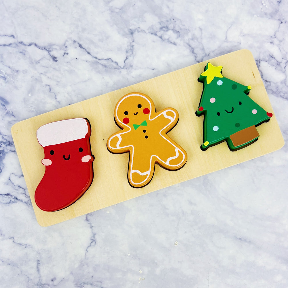 Wooden Holiday Shapes Puzzle