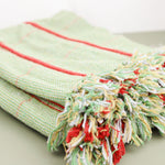Red and Green Braided Throw