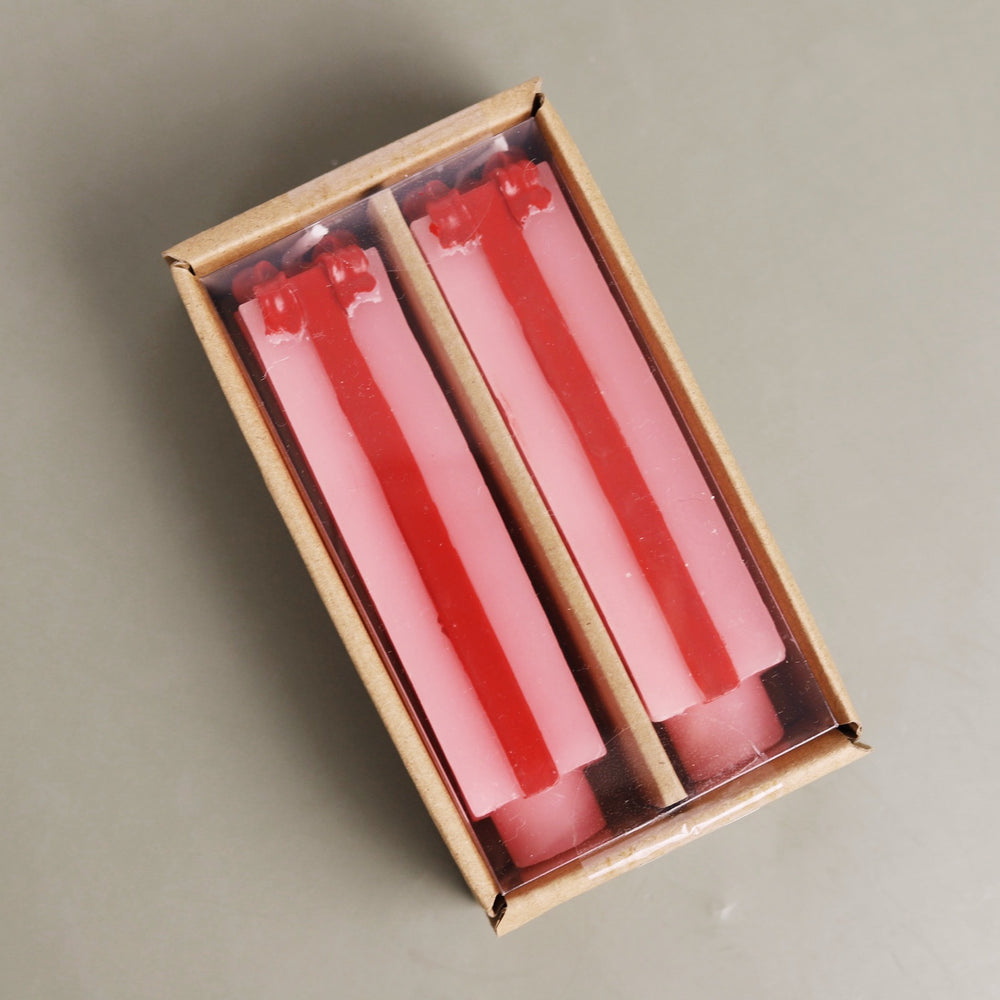 Pink and Red Giftbox Taper
