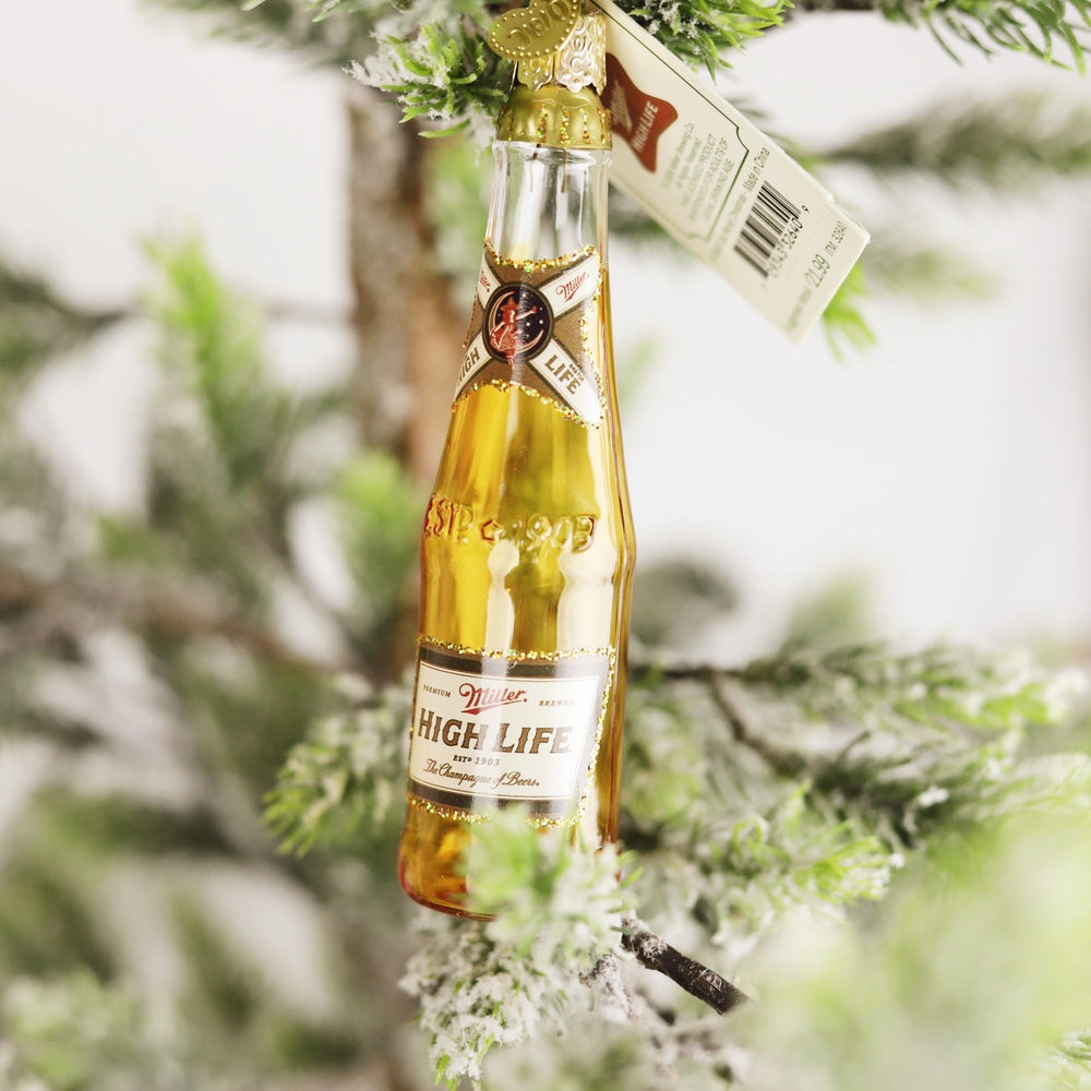 Miller High Life Bottle Ornament