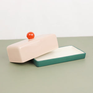 Multicolored Butter Dish
