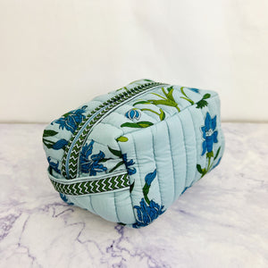Iris Quilted Cosmetic Bag