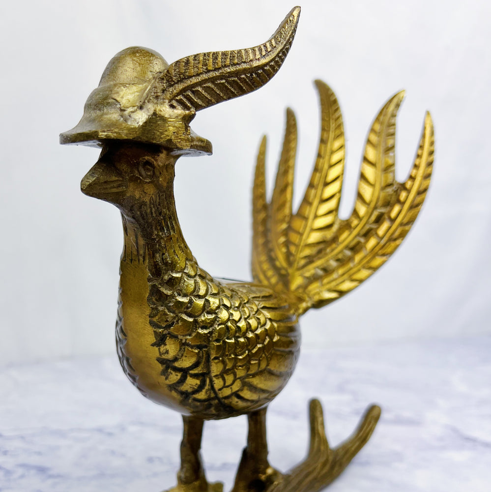 Brass Pheasant Candle Holder