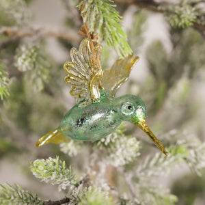 Glass Hummingbird Ornament