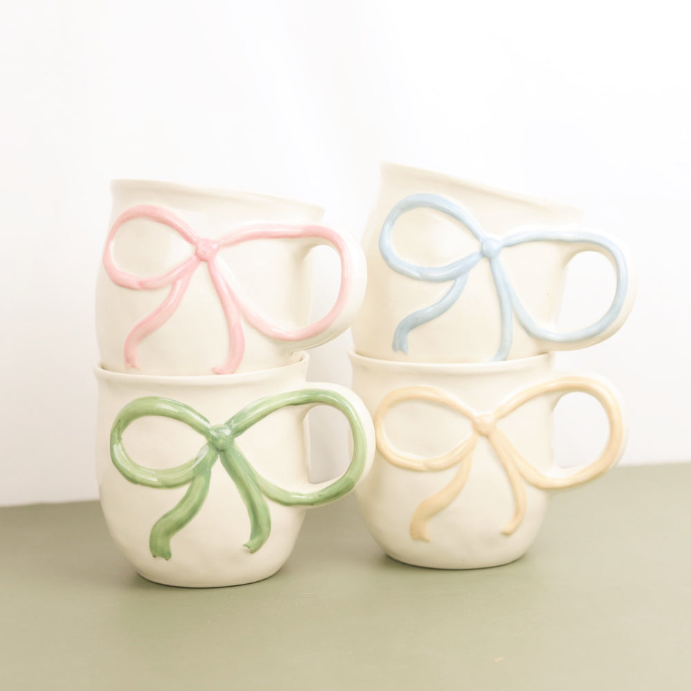 Bow Handle Holiday Mug - Pink