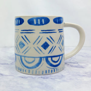 Cobalt Tile Print Mug