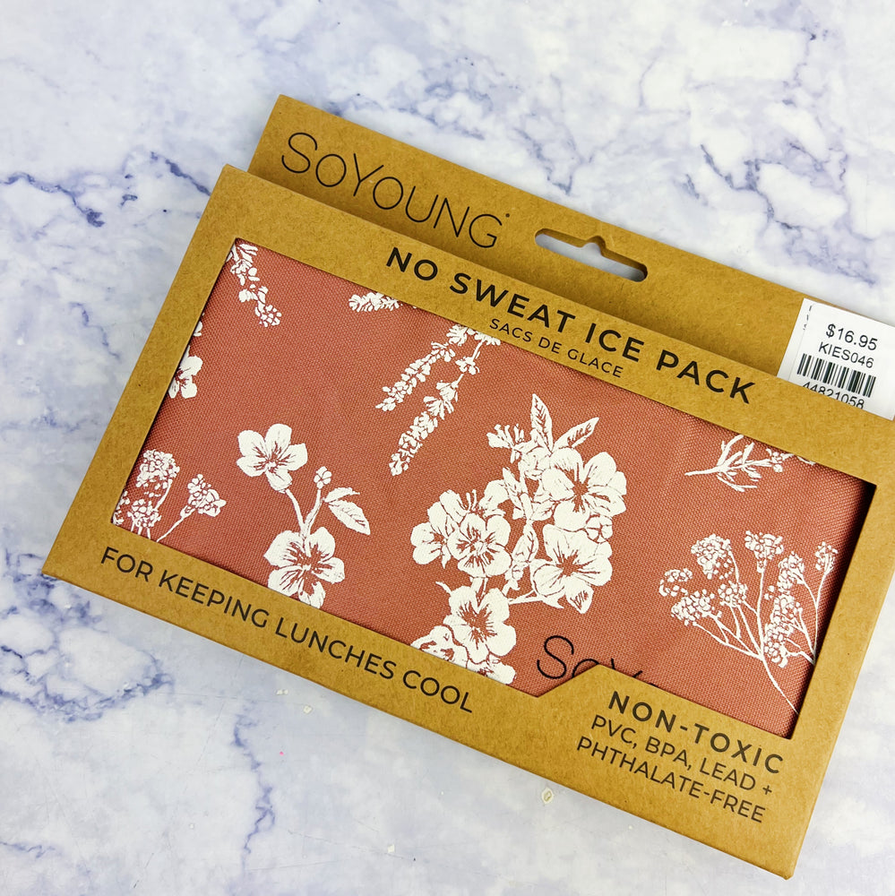 White Field Flowers and Muted Clay Ice Pack