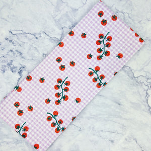 Tomato Gingham Recycled Tea Towel