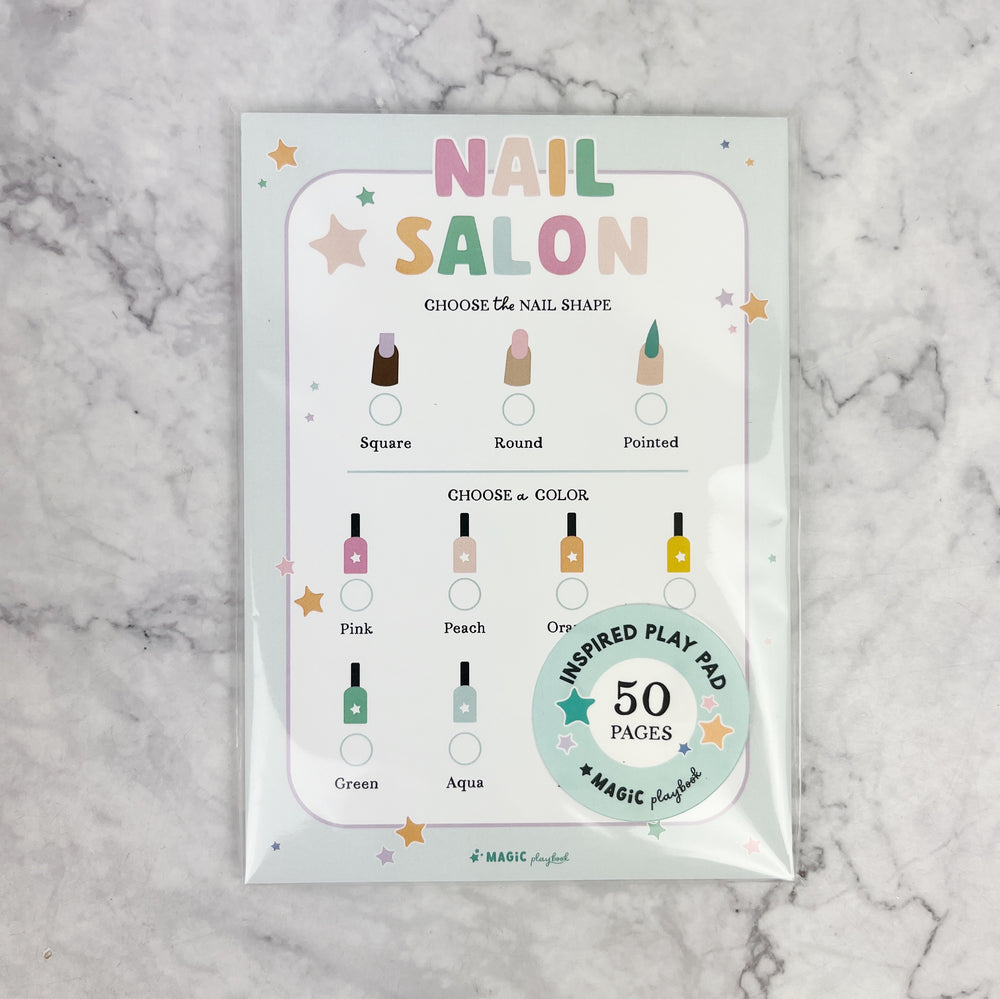 Nail Salon Pretend Play Notepad