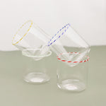 Striped Rim Holiday Glassware