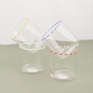 Striped Rim Holiday Glassware