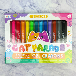 Cat Parade Gel Crayons - Set of 12