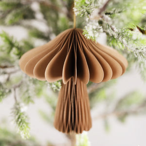 Parasol Mushroom Honeycomb Ornament