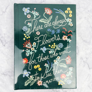 There Are Always Flowers Embroidered Journal