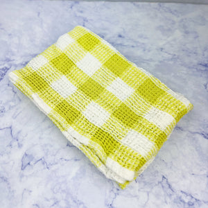 Cotton Waffle Weave Dish Towel - Green Apple