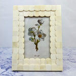 Scalloped Bone 4 x 6 Frame with Stand