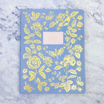 2025 Blue and Gold Rose Monthly and Weekly Planner