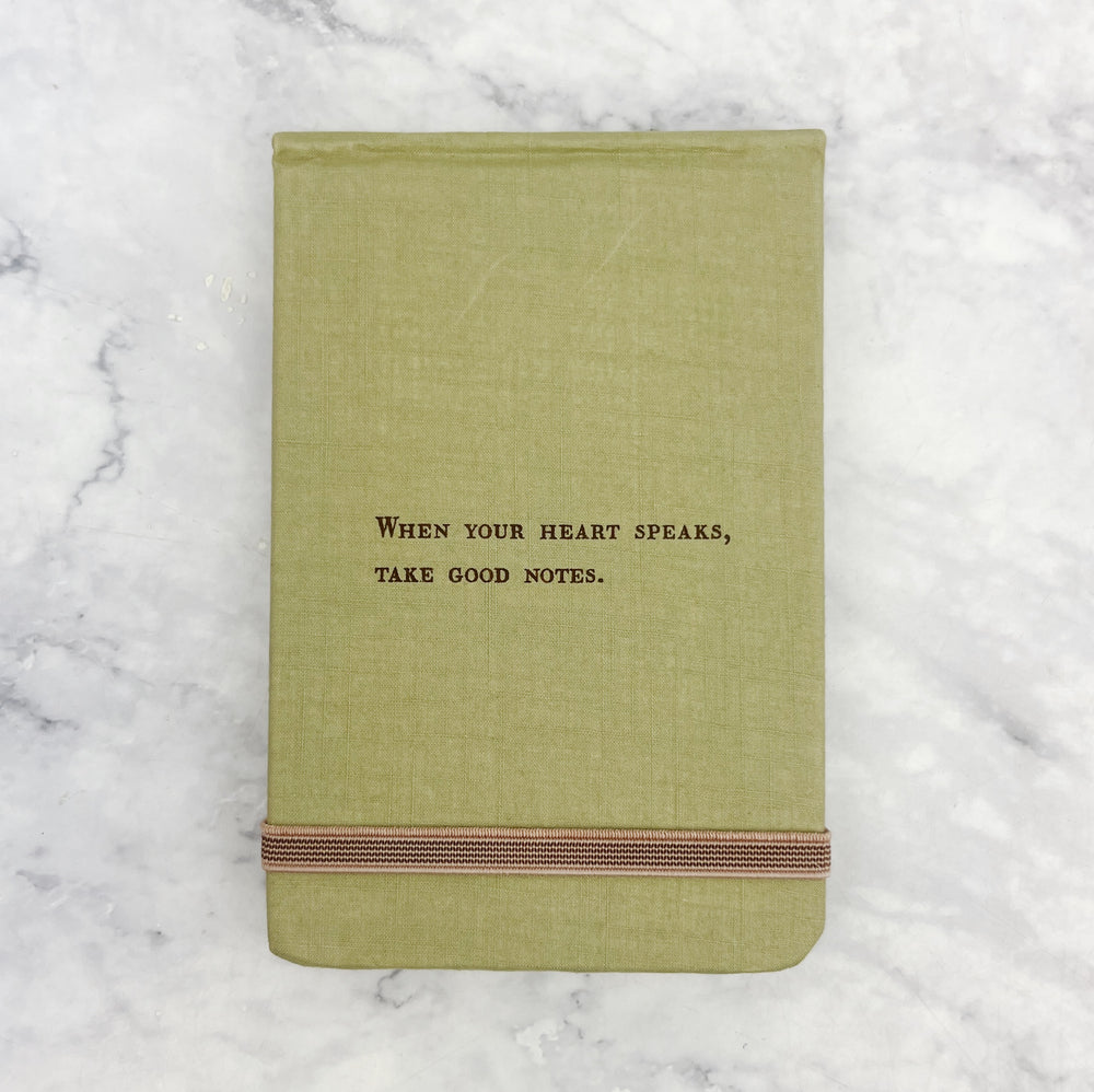 Fabric Notebook - When Your Heart Speaks