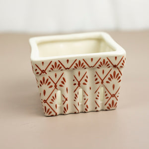 Stamped Stoneware Berry Baskets