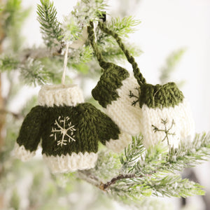 Knitted Sweater & Gloves Ornaments