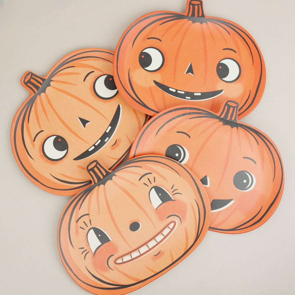 Vintage Pumpkin Bamboo Plates