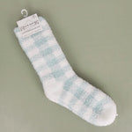 Turquoise Check Socks