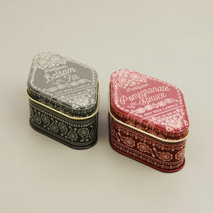 Bandana Tin Candle- Pomegranate Spruce