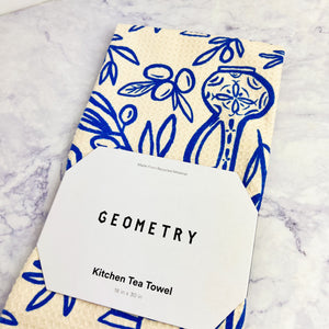 Mediterranean Pour Recycled Tea Towel