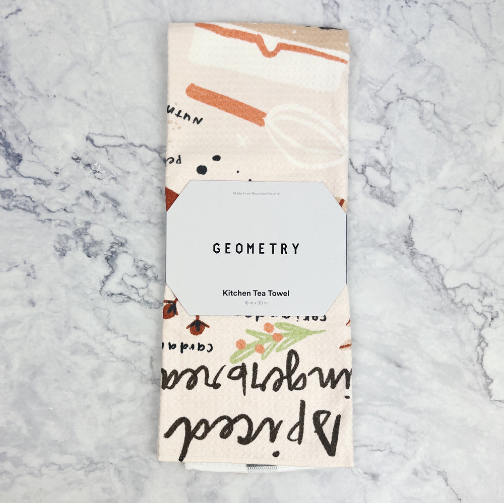 Festive Holiday Geometry Tea Towels