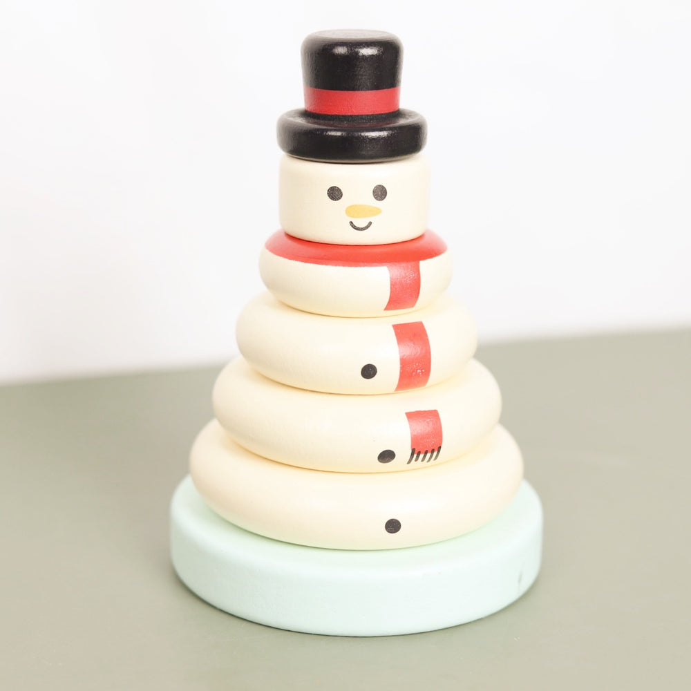 Wooden Snowman Stacking Toy
