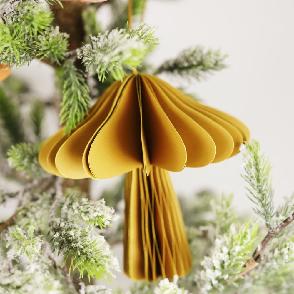 Parasol Mushroom Honeycomb Ornament